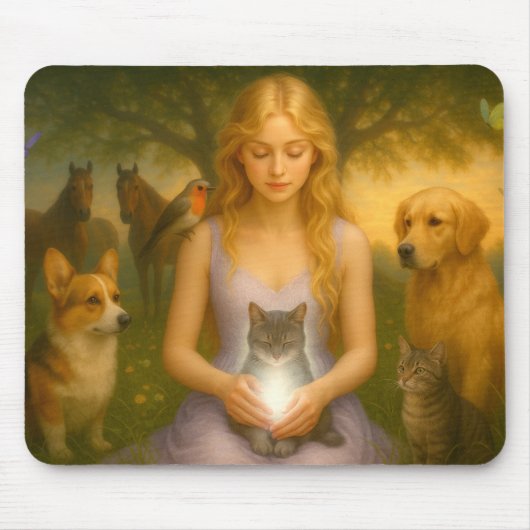 Mystik Woman – Mousepad mit Energie & Ausdruck マウスパッド (正面)