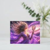 Mystik Woman Postkarte – Galaktisch schön ポストカード (スタンド正面)