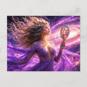 Mystik Woman Postkarte – Galaktisch schön ポストカード (正面)