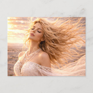 Mystik Woman Postkarte – Galaktisch schön ポストカード
