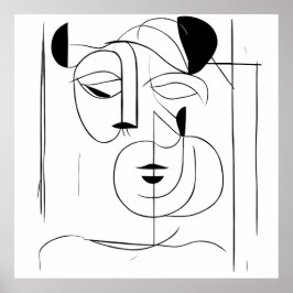 Mystique発表：抽象芸術・マスク・インプレッション ポスター