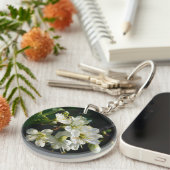 Mystique Dark Botanical Plum Blossom Keyring キーホルダー (正面右)
