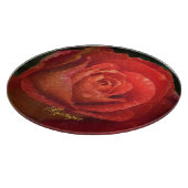 Mystique Dark Botanical Red Orange Rose Board カッティングボード (角)