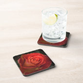 Mystique Dark Botanical Red Orange Rose Coaster コースター (右側)