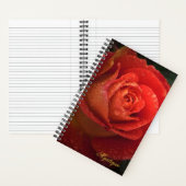 Mystique Dark Botanical Red Orange Rose Journal ノートブック (内側)