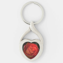 Mystique Dark Botanical Red Orange Rose Keyring キーホルダー