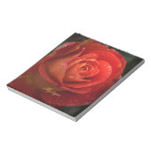 Mystique Dark Botanical Red Orange Rose Notepad ノートパッド (回転)