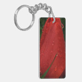 Mystique Dark Botanical Red Tulip Keyring キーホルダー (正面左)