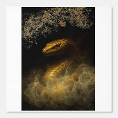 Mystische Schlange in goldenem Nebel  壁紙 (正面)