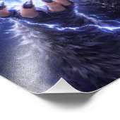 Mystische Wolfs-Kriegerin – Night Spirit Poster フォトプリント (角)