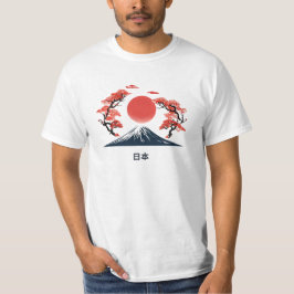 Mystischer Mount Fuji Japanische Schönheit Tシャツ
