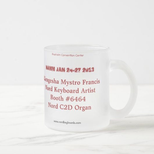 Mystro Namm 2013の記念するマグ フロストグラスマグカップ (右)