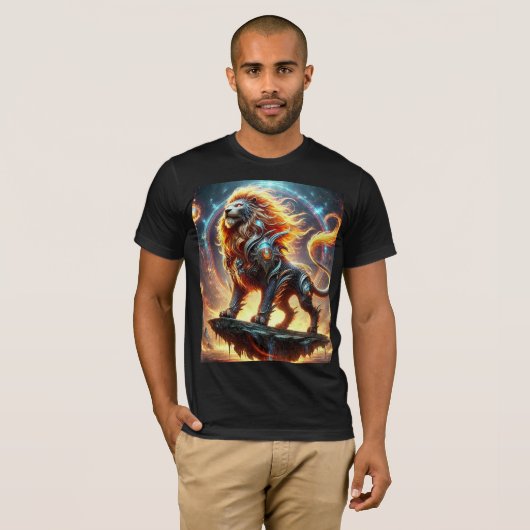 Mythic Dragon Lion Tシャツデザイン。 Tシャツ (正面フル)