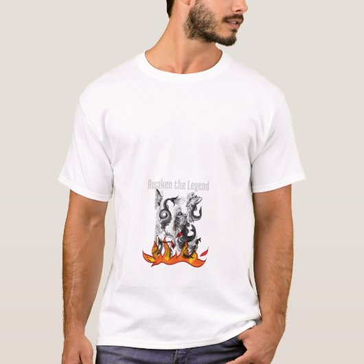 Mythic Fire Beast Fantasy T-Shirt Tシャツ (正面)
