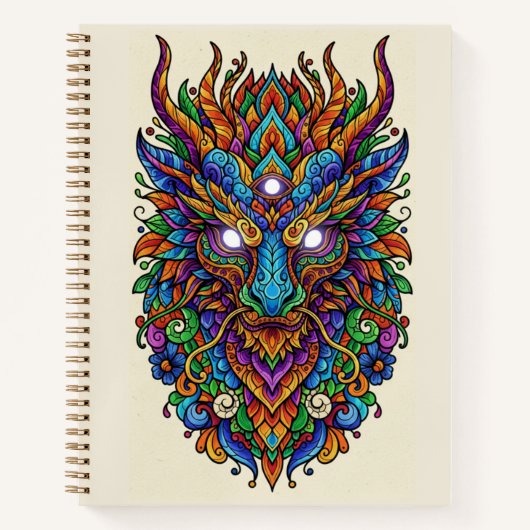Mythic Prism Guardian Mask Zentangle Journal ノートブック (正面)