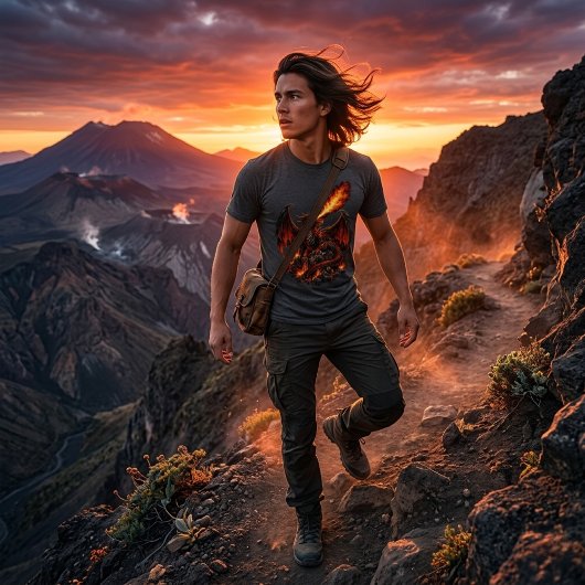 Mythic Realms Fire Dragon Graphic Tシャツ