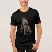 Mythic Warrior Unicorn Centaur Drawing トライブレンドＴシャツ (正面)