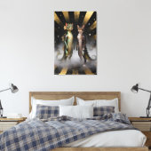 Mythical Cat-Dragon Creatures キャンバスプリント (インサイチュ (寝室))