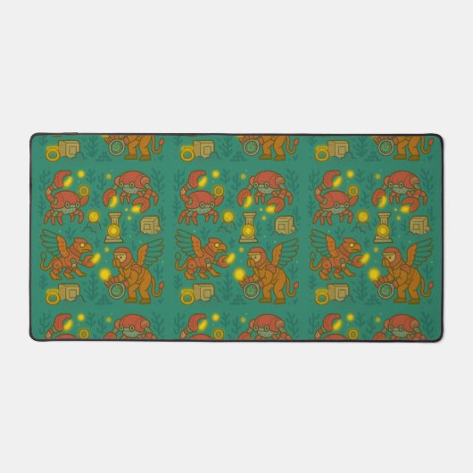 Mythical Crab and Griffin Treasure Seekers  デスクマット (正面)