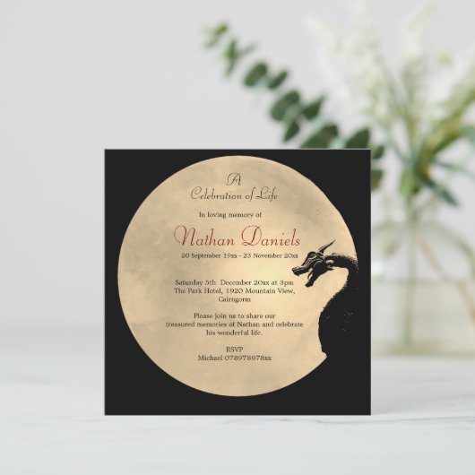 Mythical Dragon Celebration of Life Card セーブザデート (スタンド正面)