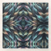 Mythical Feathers ガラスコースター (正面)