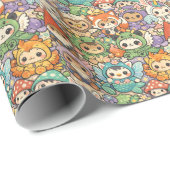 Mythical Friends Parade | Cute Pastel Magic ラッピングペーパー (ロールコーナー)