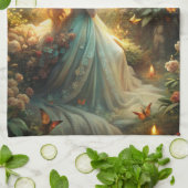 Mythical Girl in Forest Setting キッチンタオル (折り畳み)