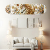 Mythical Gold Unicorn Divine Spiritual Decorative  スケートボード