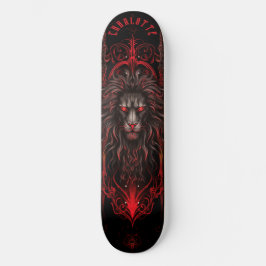 Mythical Lion with Tribal Patterns Dark Fantasy スケートボード