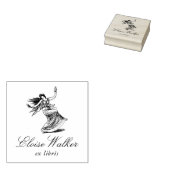 Mythical Nymph Illustration Ex Libris Book ラバースタンプ (押印)