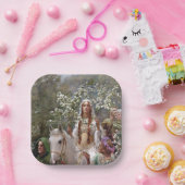 Mythical Queen Guinevere (by John Collier) ペーパープレート (パーティー)