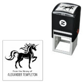 *Mythical Unicornシルエット図書名 セルフインキングスタンプ (インサイチュ)