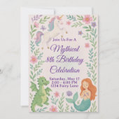 Mythical Unicorn Birthday invitation 招待状 (正面)