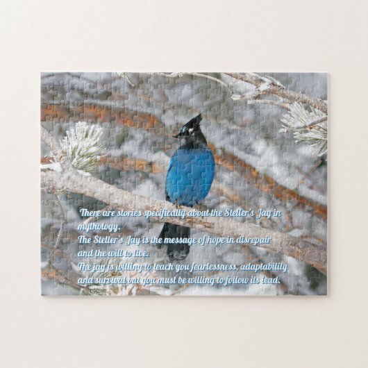 Mythological Steller’s Jay Jigsaw Puzzle ジグソーパズル (横)