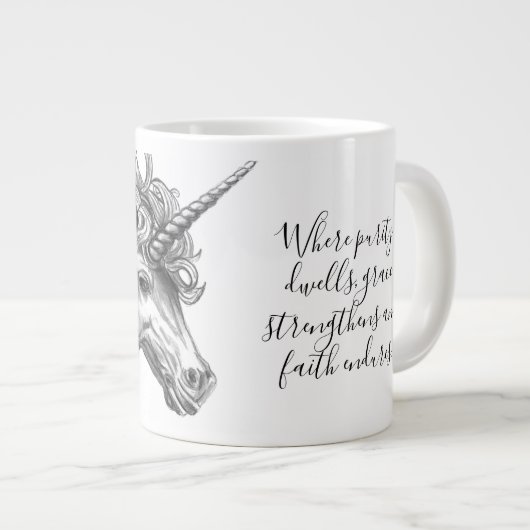 Mythological Unicorn Mug ジャンボコーヒーマグカップ (正面右)