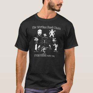 Mythosの食物連鎖の暗闇のTシャツ Tシャツ
