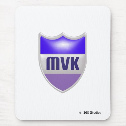MyVirtualKingdomの盾のマウスパッド-白 マウスパッド (正面)