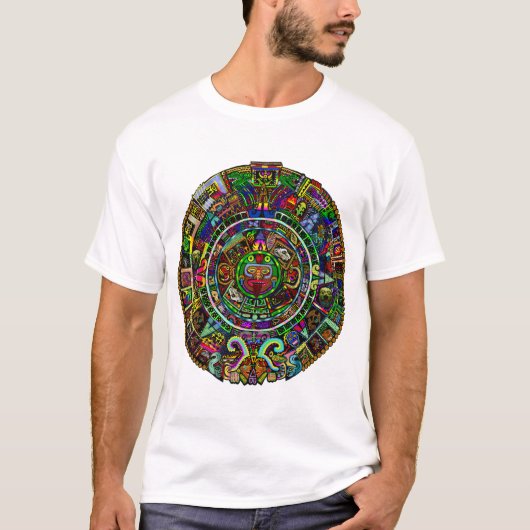 Myztico著マヤのカレンダー Tシャツ (正面)