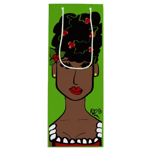 Mzクリスマスワイン抱き枕 ワインギフトバッグ (正面)