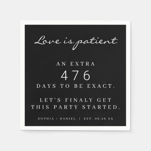 Nおもしろいは結婚大流行の恋が続く スタンダードカクテルナプキン (正面)