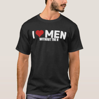 nなしの男性を愛するnなしのハート男性 tシャツ