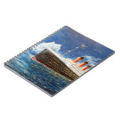 Nの海のタイタニックと氷山の油絵 ノートブック (左側)