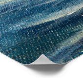 Nの海のタイタニックと氷山の油絵 ポスター (角)