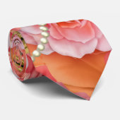 nの真珠のヴィンテージの結婚は上がりました ネクタイ (ロール)