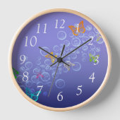 nの蝶は泡立ちます 壁時計 (正面)