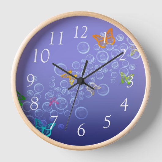 nの蝶は泡立ちます 壁時計 (正面)