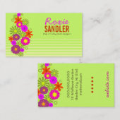 Nの311の情報通のファンキーな花のライム 名刺 (正面/裏面)