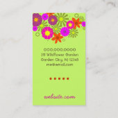 Nの311の情報通のファンキーな花のライム 名刺 (裏面)