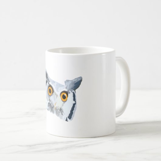 Nはフクロウ北向け コーヒーマグカップ (正面右)