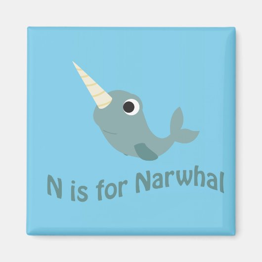 NはNarwhalの マグネット (正面)